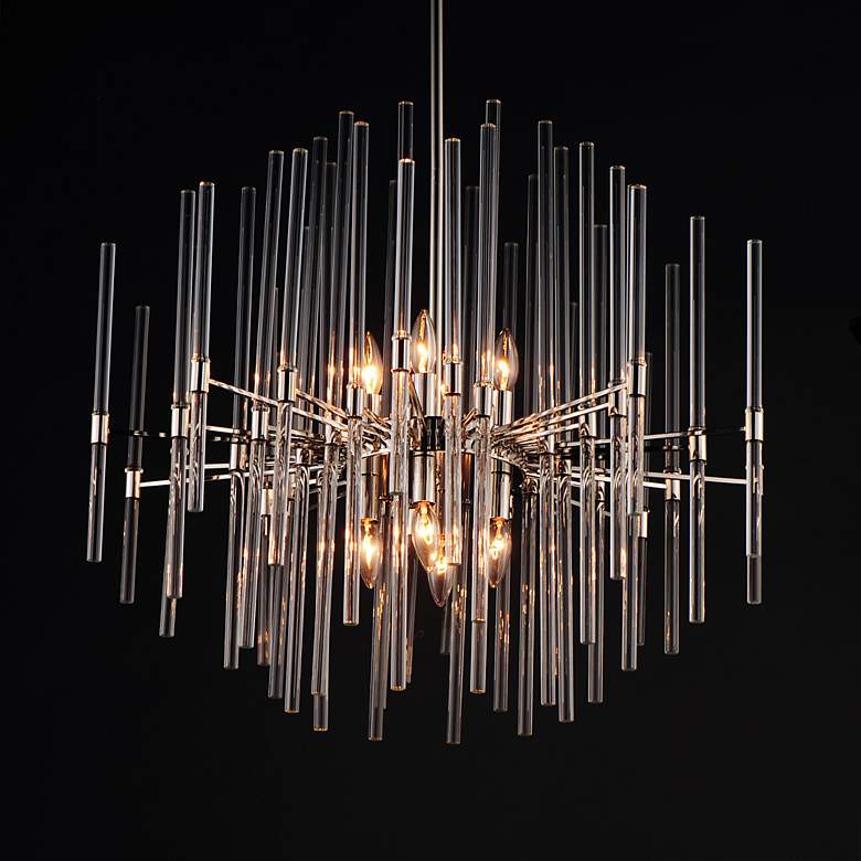 Image 1 Maxim Divine 28 1/2" Wide Polished Nickel 8-Light Chandelier