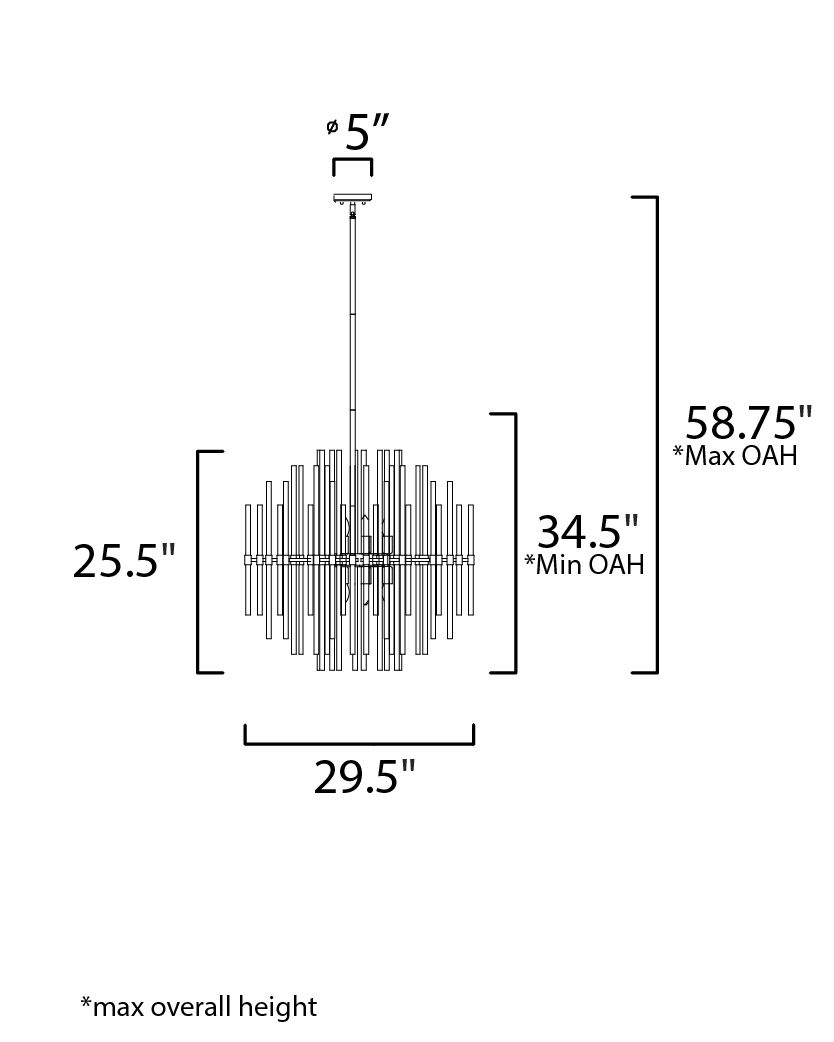 Maxim Divine 28 1/2" Wide Polished Nickel 8-Light Chandelier