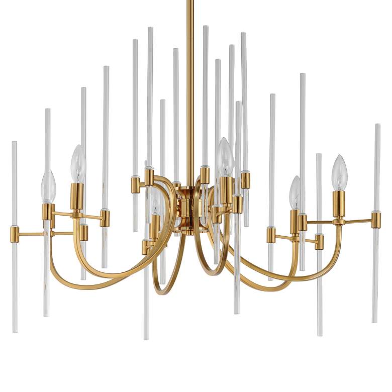 Image 2 Maxim Divine 30" Wide Heritage Brass 6-Light Chandelier more views