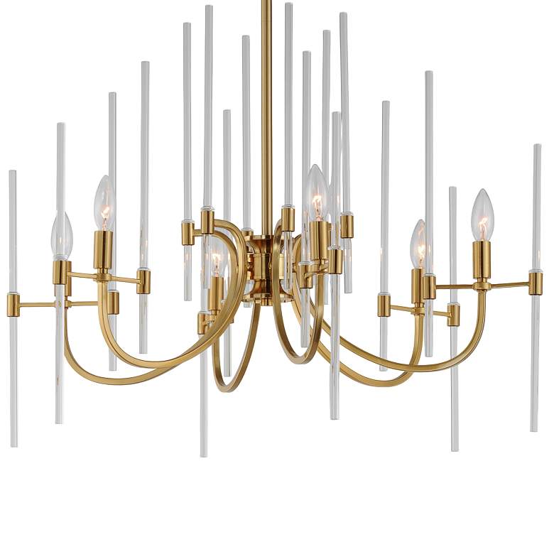 Image 3 Maxim Divine 30" Wide Heritage Brass 6-Light Chandelier more views