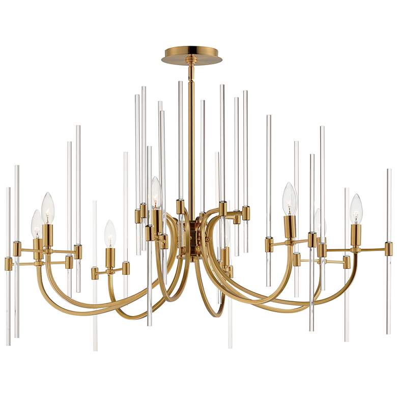 Image 1 Maxim Divine 38 1/4" Wide Heritage Brass 8-Light Chandelier