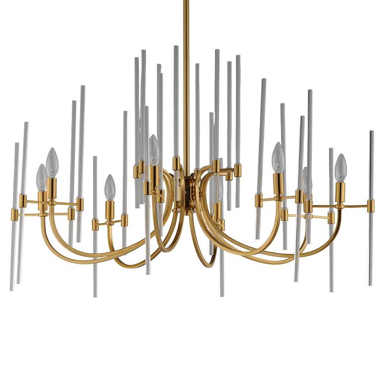 Image 2 Maxim Divine 38 1/4" Wide Heritage Brass 8-Light Chandelier more views