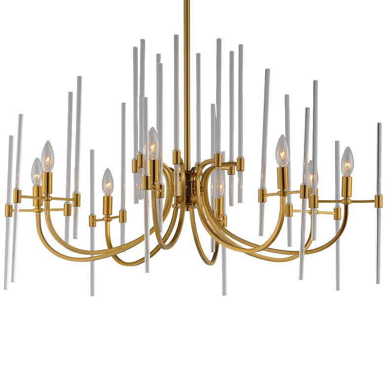 Image 3 Maxim Divine 38 1/4" Wide Heritage Brass 8-Light Chandelier more views