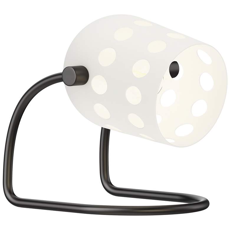 Image 1 Maxim Dottie 12 1/2" High Black and White Modern Accent Desk Lamp