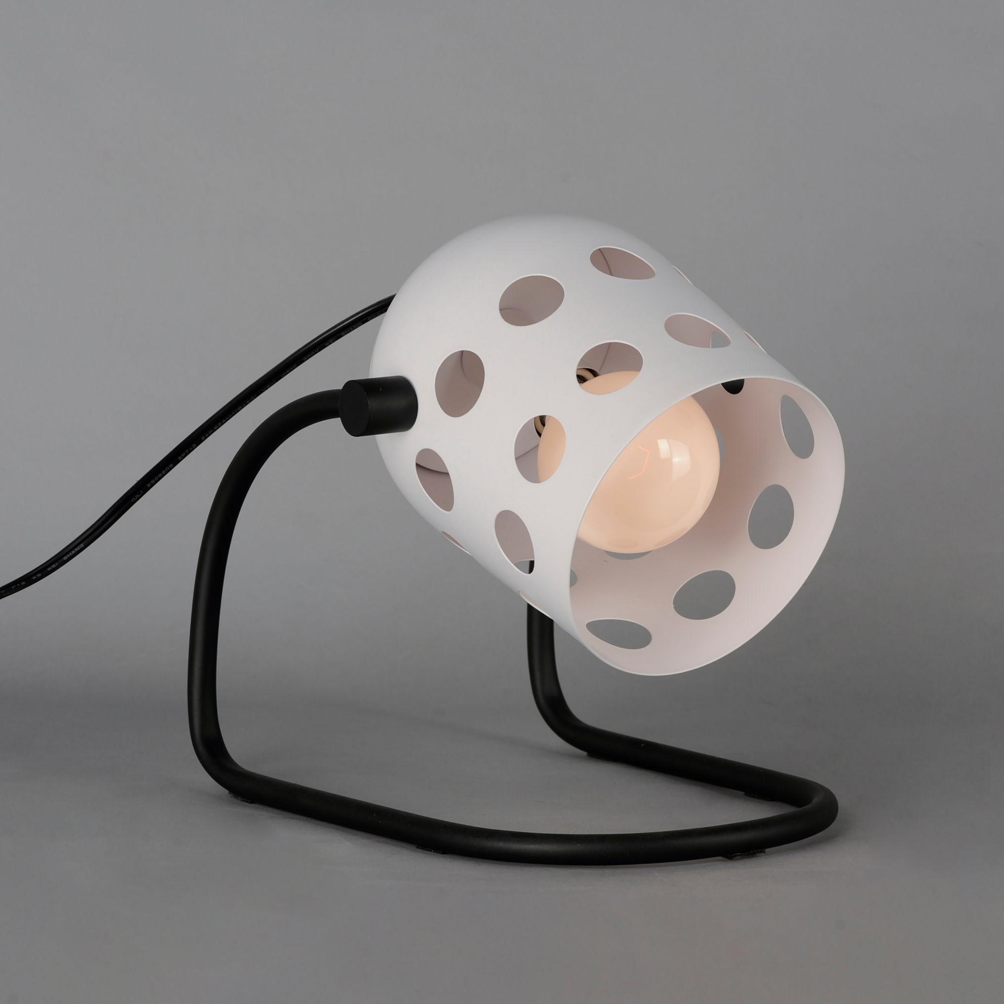 Image 6 Maxim Dottie 12 1/2" High Black and White Modern Accent Desk Lamp more views