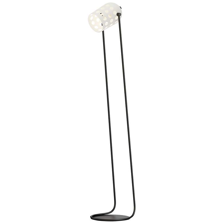 Image 1 Maxim Dottie 67 1/2" High Black and White Modern Floor Lamp