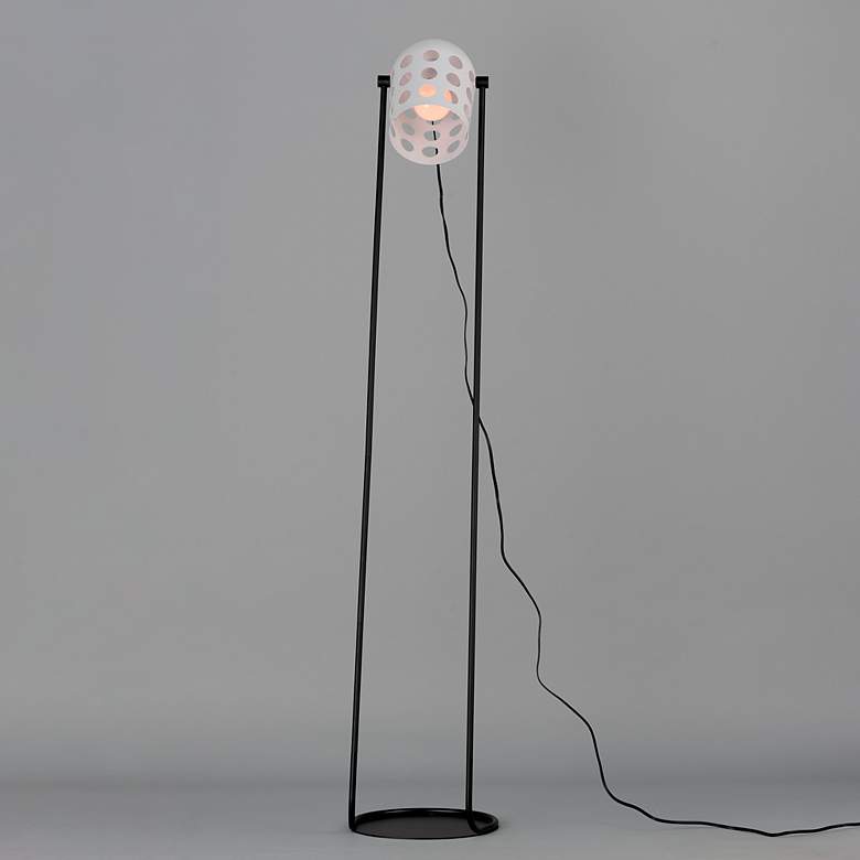 Image 3 Maxim Dottie 67 1/2" High Black and White Modern Floor Lamp more views