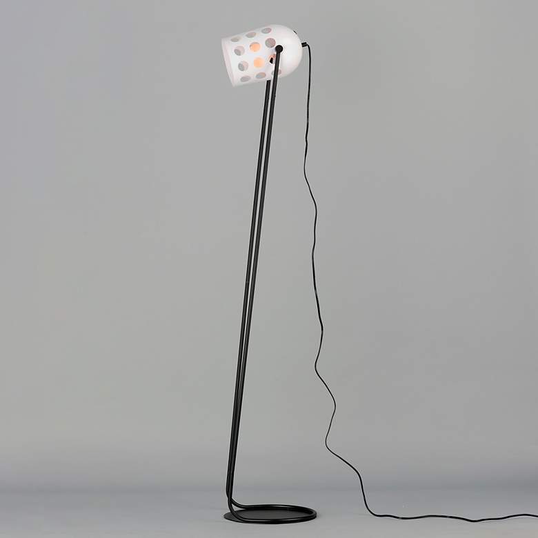 Image 4 Maxim Dottie 67 1/2" High Black and White Modern Floor Lamp more views
