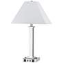 Maxim Double Light Brushed Steel USB Nightstand Table Lamp