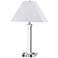 Maxim Double Light Brushed Steel USB Nightstand Table Lamp