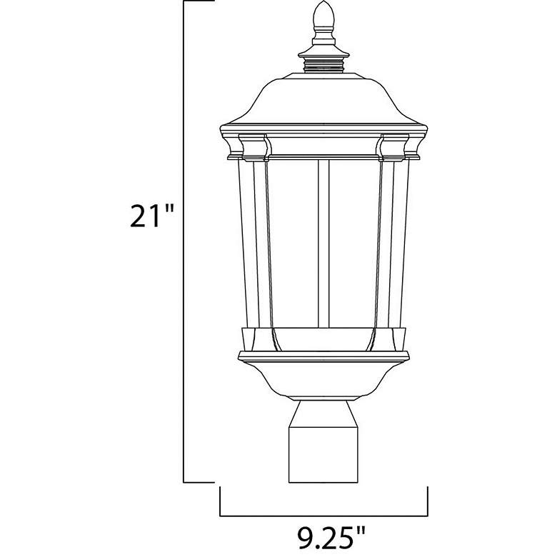 Image 3 Maxim Dover 21" High Bronze LED Outdoor Post Light more views