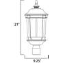 3_Maxim Dover 21" High Bronze LED Outdoor Post Light more views