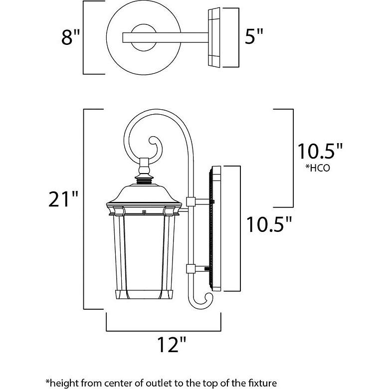 Image 5 Maxim Dover 21" High Bronze LED Outdoor Wall Light more views