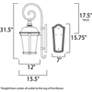Maxim Dover 31 1/2" High Bronze LED Outdoor Wall Light