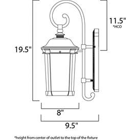 Image5 of Maxim Dover DC 19 1/2" High Bronze Outdoor Wall Light more views