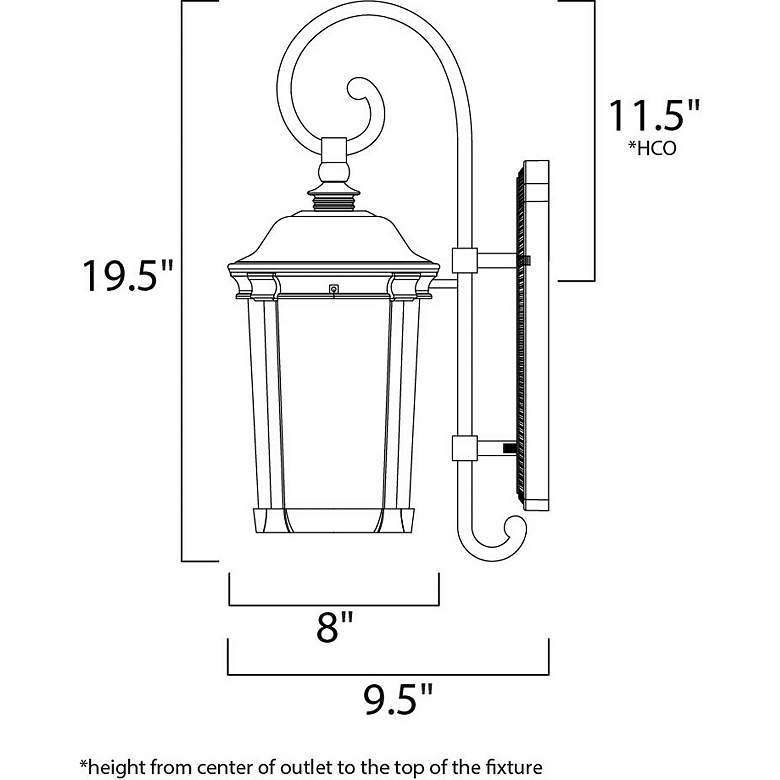 Image 5 Maxim Dover DC 19 1/2" High Bronze Outdoor Wall Light more views
