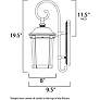 5_Maxim Dover DC 19 1/2" High Bronze Outdoor Wall Light more views