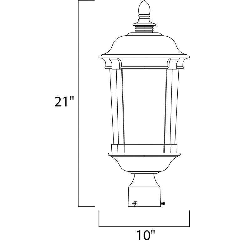 Image 2 Maxim Dover DC 21 inch High Bronze Outdoor Post Light more views