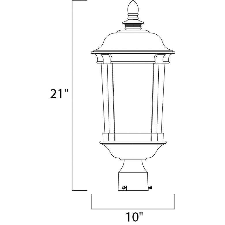 Image 5 Maxim Dover DC 21" High Bronze Outdoor Post Light more views