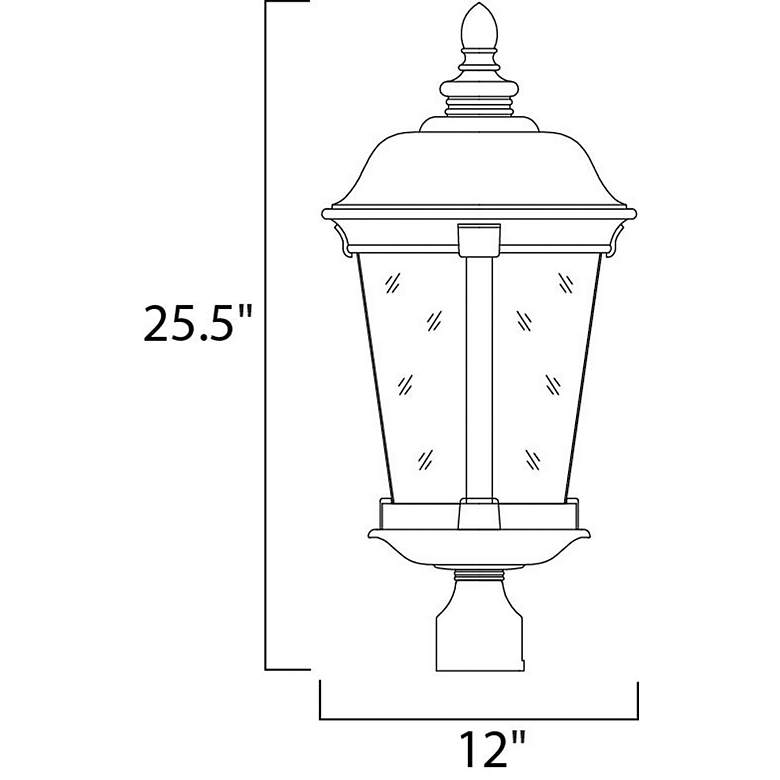 Image 5 Maxim Dover DC 25 1/2" High Bronze Outdoor Post Mount more views