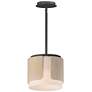1_Maxim Draughtsman 10" Natural Wood/Charcoal Semi Flush Mount - Pendant