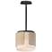 Maxim Draughtsman 10" Natural Wood/Charcoal Semi Flush Mount - Pendant