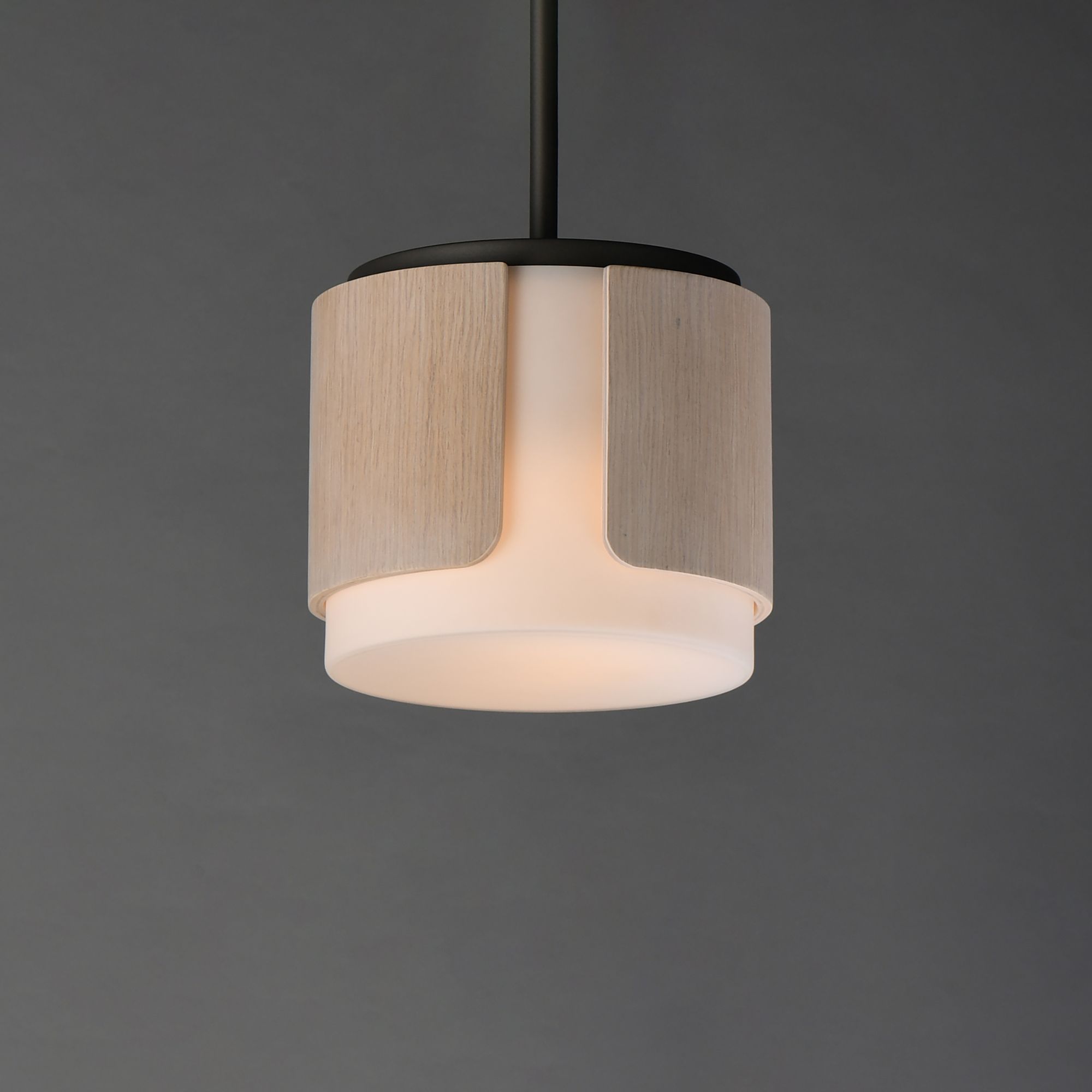 Image 6 Maxim Draughtsman 10" Natural Wood/Charcoal Semi Flush Mount - Pendant more views