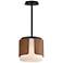 Maxim Draughtsman 10" Walnut/Black Semi Flush Mount - Pendant
