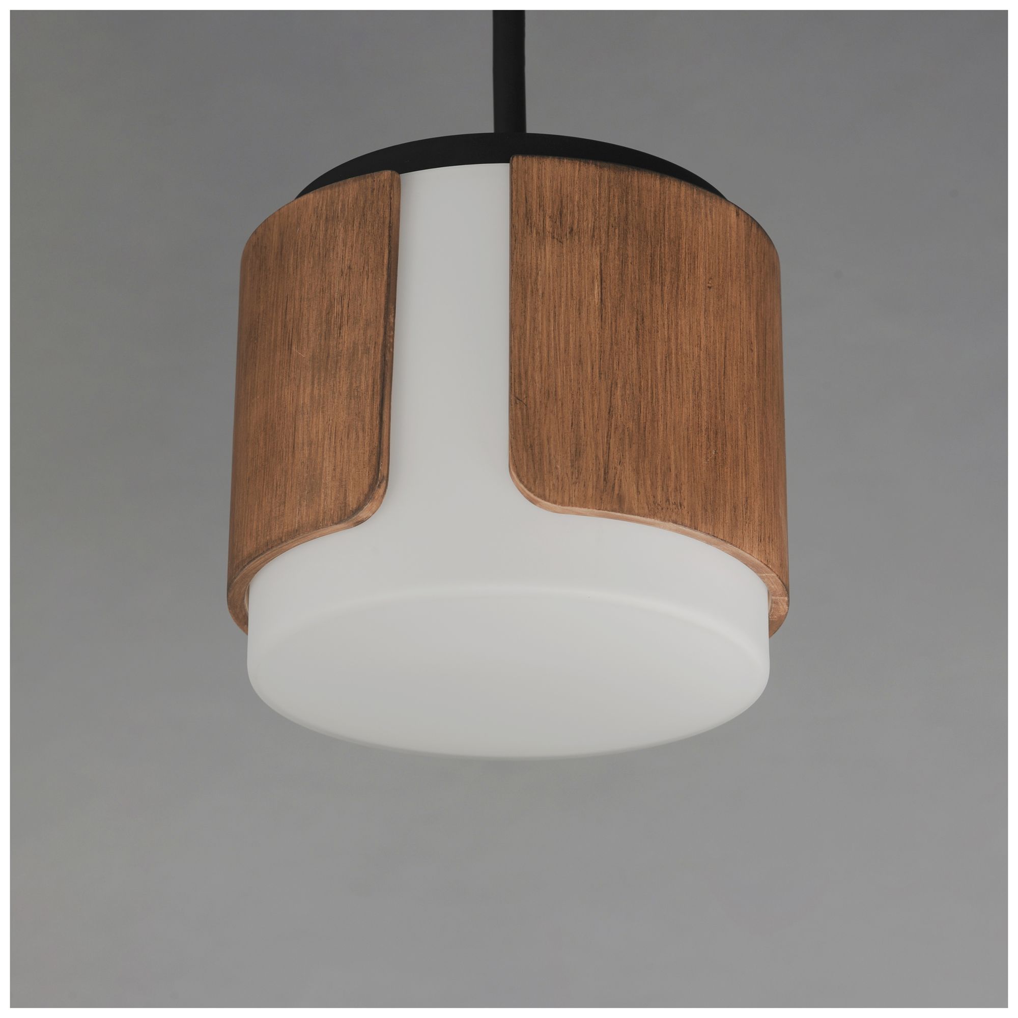 Image 5 Maxim Draughtsman 10" Walnut/Black Semi Flush Mount - Pendant more views