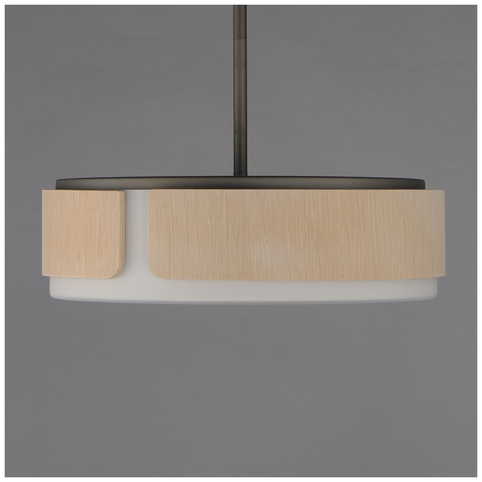 Image 2 Maxim Draughtsman 18" Natural Wood/Charcoal Semi Flush Mount - Pendant more views