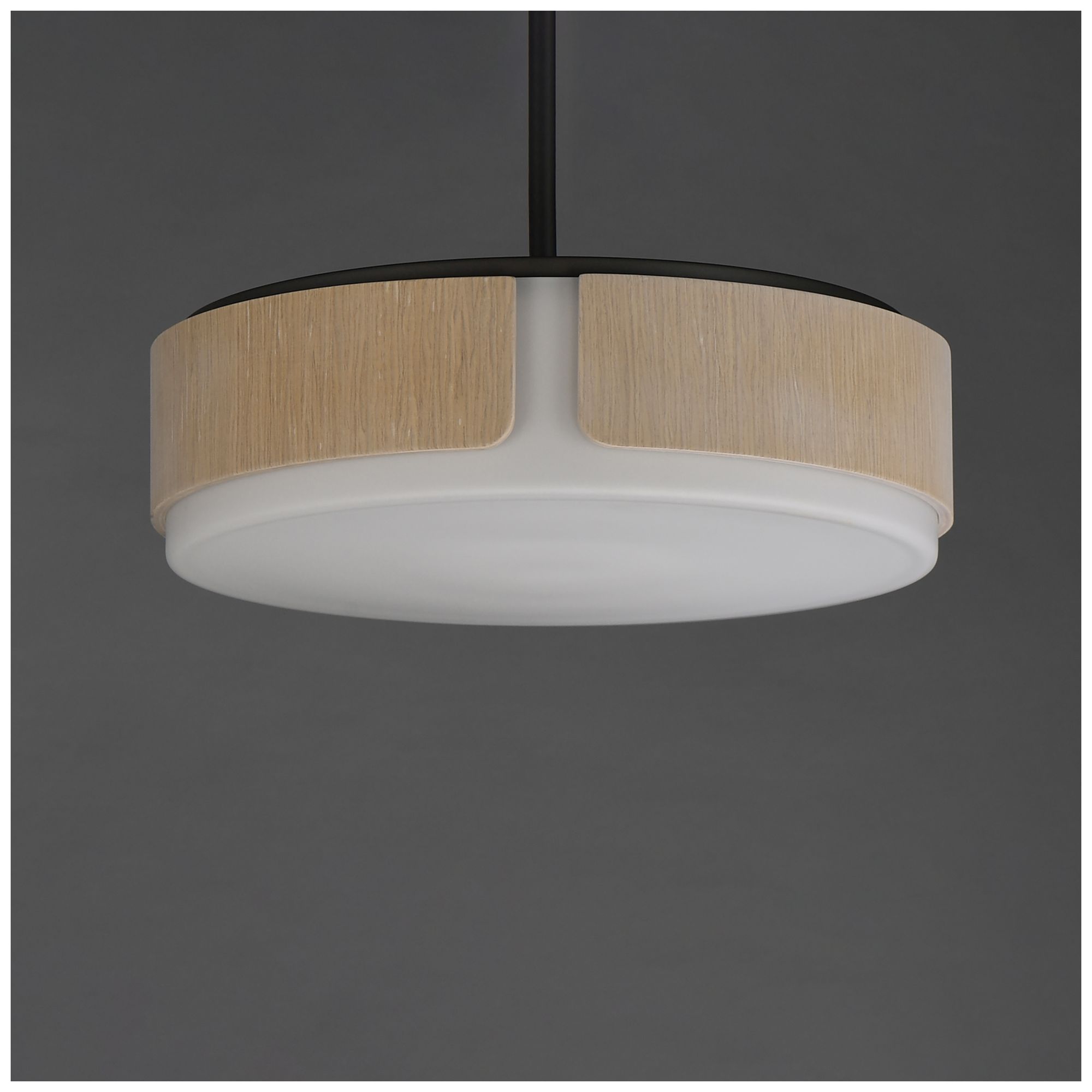 Image 4 Maxim Draughtsman 18" Natural Wood/Charcoal Semi Flush Mount - Pendant more views