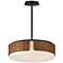 Maxim Draughtsman 18" Walnut / Black Semi Flush Mount - Pendant