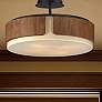 1_Maxim Draughtsman 18" Walnut / Black Semi Flush Mount - Pendant