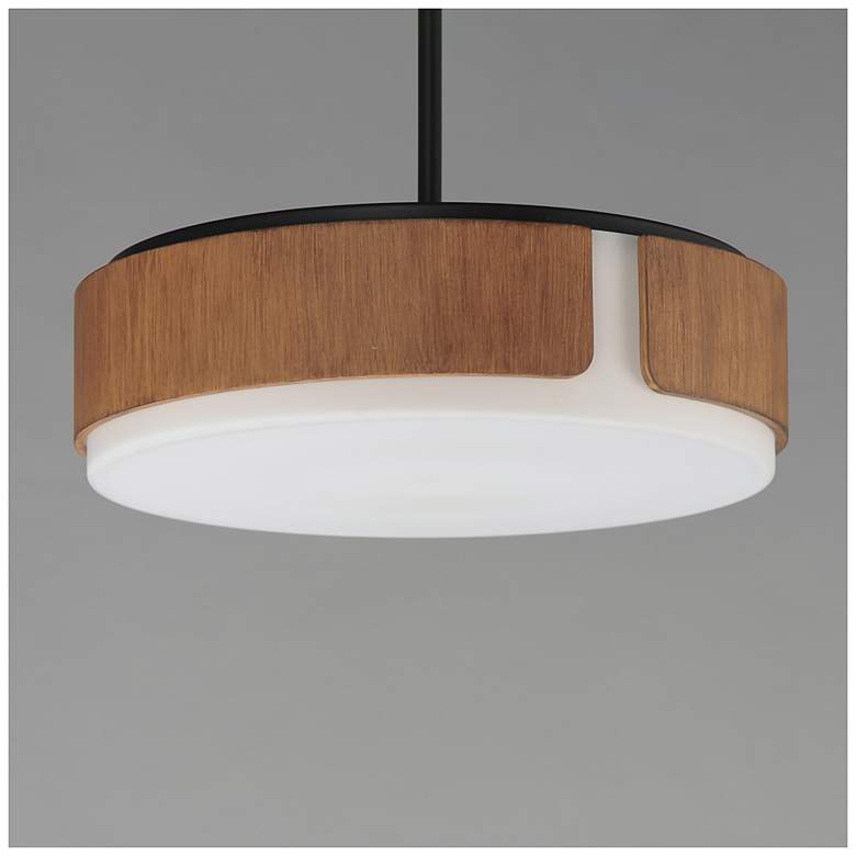 Image 5 Maxim Draughtsman 18" Walnut / Black Semi Flush Mount - Pendant more views