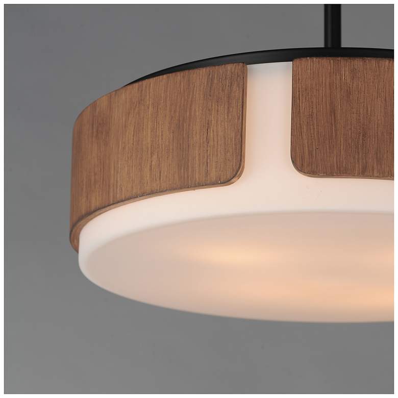 Image 6 Maxim Draughtsman 18" Walnut / Black Semi Flush Mount - Pendant more views