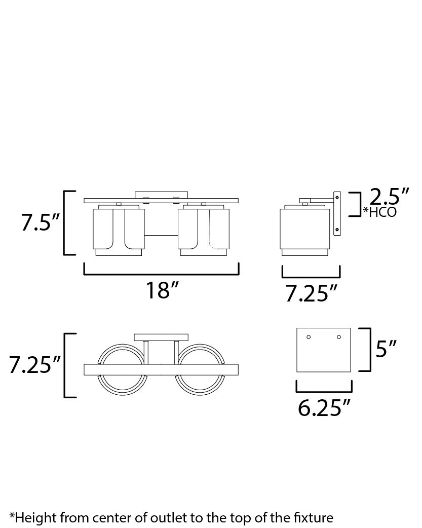 Image 7 Maxim Draughtsman 18" Wide Natural Wood/Charcoal 2-Light Bath Vanity more views