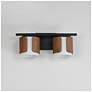2_Maxim Draughtsman 18" Wide Walnut/Black 2-Light Bath Vanity more views
