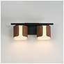 3_Maxim Draughtsman 18" Wide Walnut/Black 2-Light Bath Vanity more views