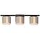 Maxim Draughtsman 27" Wide Natural Wood/Charcoal 3-Light Bath Vanity