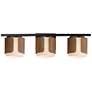 1_Maxim Draughtsman 27" Wide Walnut/Black 3-Light Bath Vanity