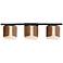Maxim Draughtsman 27" Wide Walnut/Black 3-Light Bath Vanity