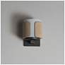 2_Maxim Draughtsman 7 1/2" High Natural Wood/Charcoal Wall Sconce more views
