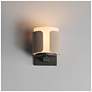 3_Maxim Draughtsman 7 1/2" High Natural Wood/Charcoal Wall Sconce more views