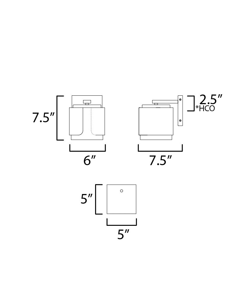 Image 7 Maxim  Draughtsman 7 1/2" High Walnut/Black Wall Sconce more views