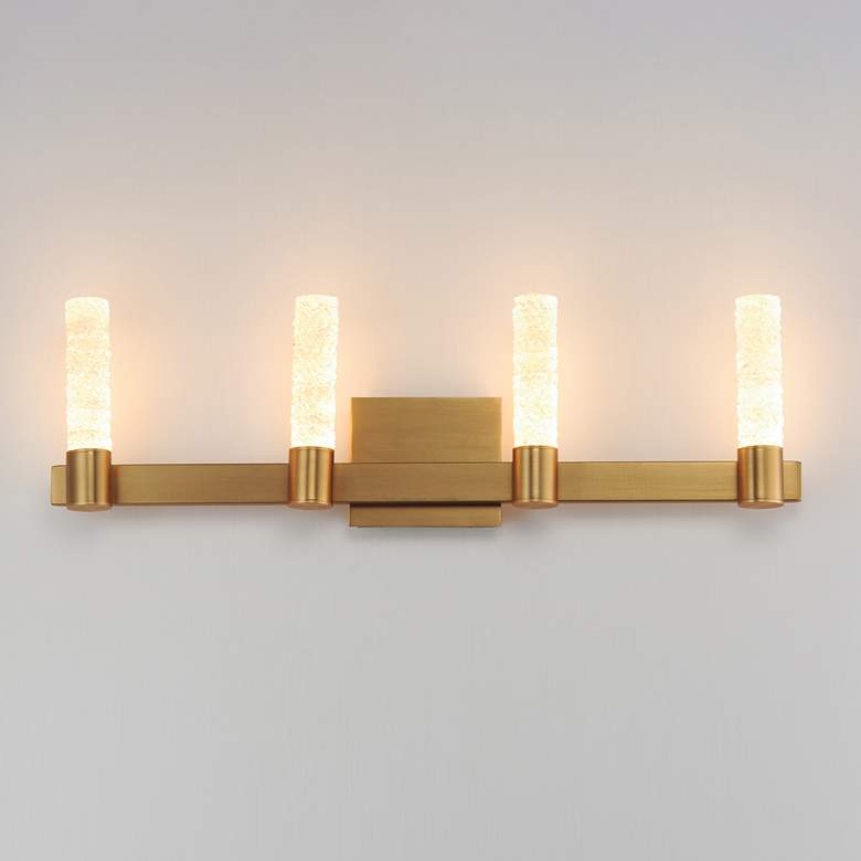 Image 3 Maxim Duchess 29" Wide Natural Aged Brass 4-Light Wall Sconce more views