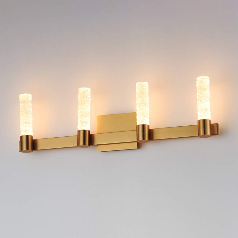 Image 4 Maxim Duchess 29" Wide Natural Aged Brass 4-Light Wall Sconce more views