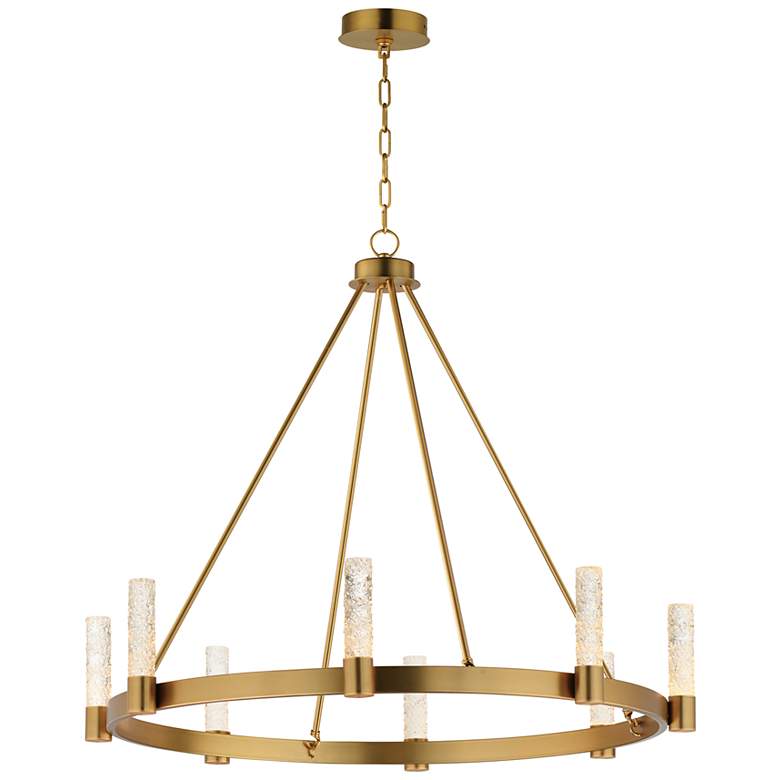 Image 1 Maxim Duchess 36" Wide Natural Aged Brass 8-Light Chandelier