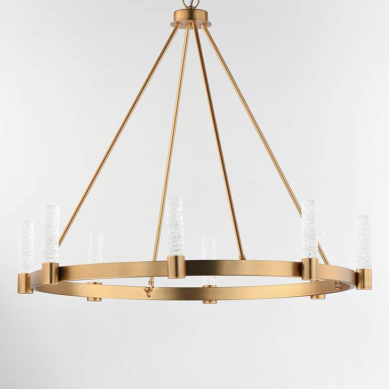 Image 2 Maxim Duchess 36" Wide Natural Aged Brass 8-Light Chandelier more views
