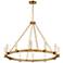 Maxim Duchess 44" Wide Natural Aged Brass 12-Light Chandelier