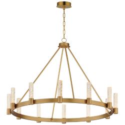 Maxim Duchess 44" Wide Natural Aged Brass 12-Light Chandelier